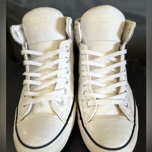 Converse All Star White High-Top Sneakers in used condition